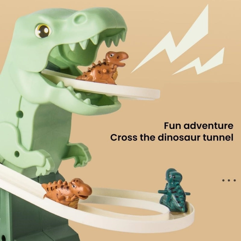 Race Track Toy Climbing Stairs Toys Roller Coaster Toy With 3 Dinosaurs Track S