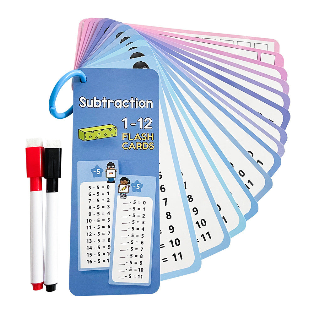 15 Mathematical Multiplication Cards Can Be Erased Repeatedly