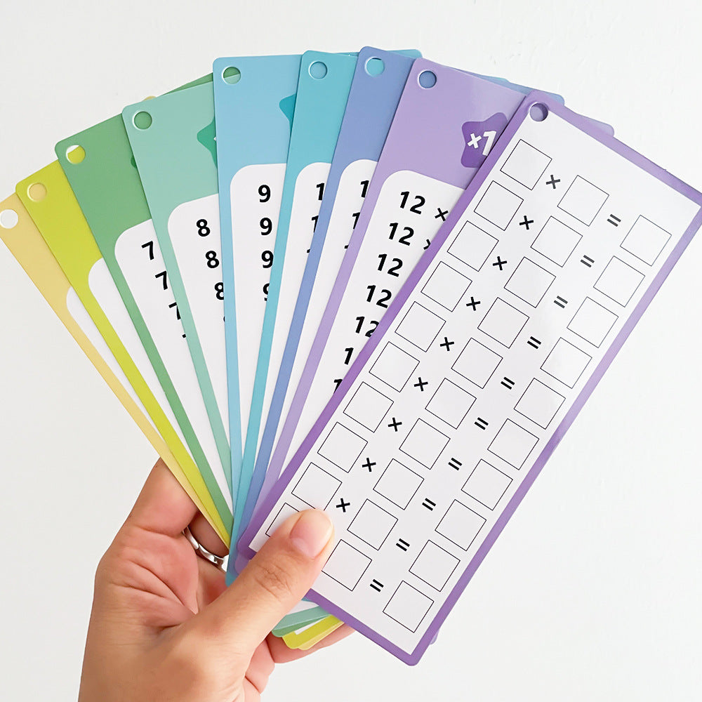 15 Mathematical Multiplication Cards Can Be Erased Repeatedly