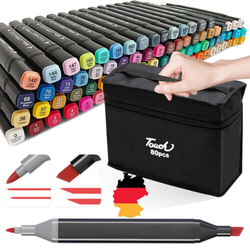 80 Colors Farbe Acrylstifte Markers Set Permanent Dual Tip Pen For DlY Graffiti Sketch Art Supplies Drawing Craft
