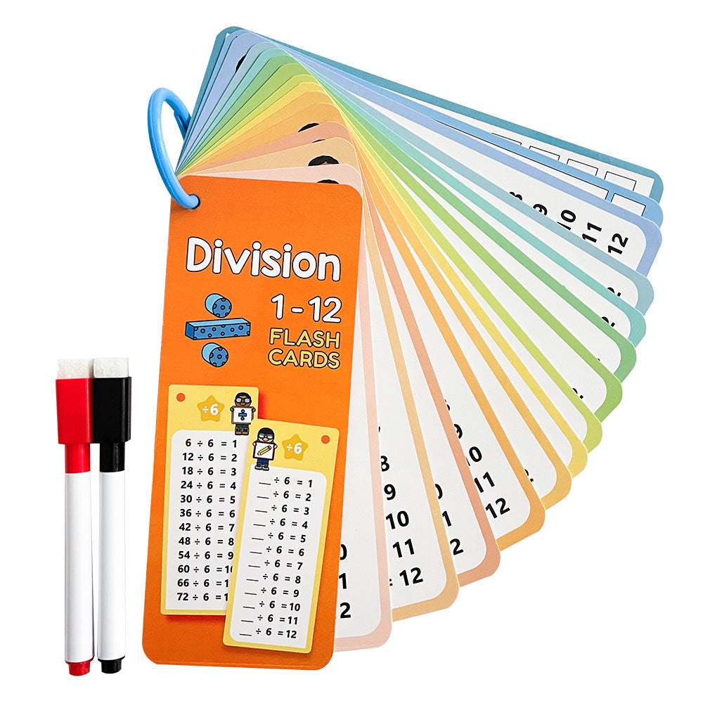 15 Mathematical Multiplication Cards Can Be Erased Repeatedly