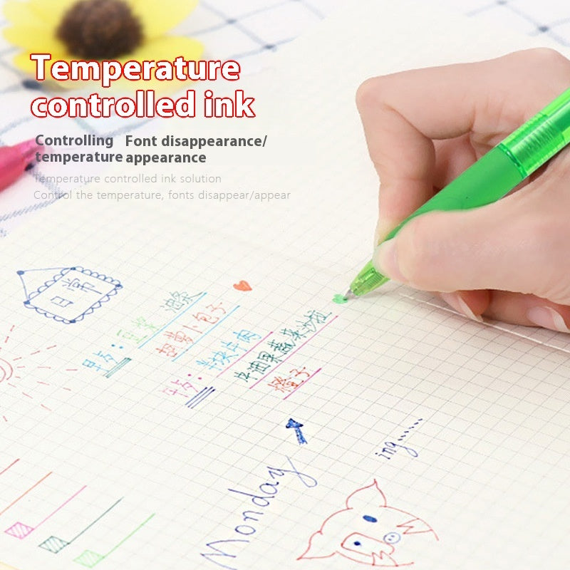 Color Erasable Gel Pen Push-type Thermal Erasable Pen
