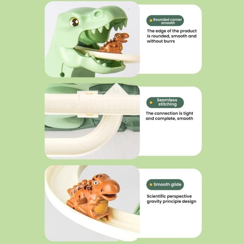 Race Track Toy Climbing Stairs Toys Roller Coaster Toy With 3 Dinosaurs Track S